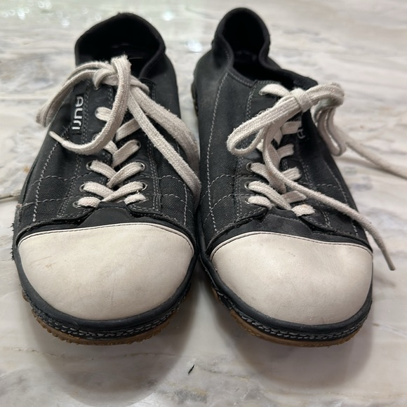 Auri Men’s size us 11 44 Eur Black Canvas Leather Toe Sneakers - Picture 6 of 8